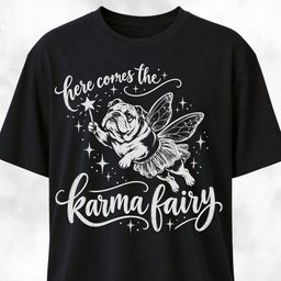 Bulldog Karma Fairy T Shirt Design Gift For Dog Lover