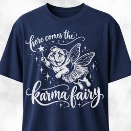 Bulldog Karma Fairy T Shirt Design Gift For Dog Lover