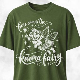 Bulldog Karma Fairy T Shirt Design Gift For Dog Lover