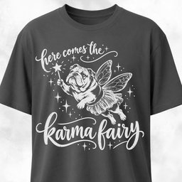 Bulldog Karma Fairy T Shirt Design Gift For Dog Lover