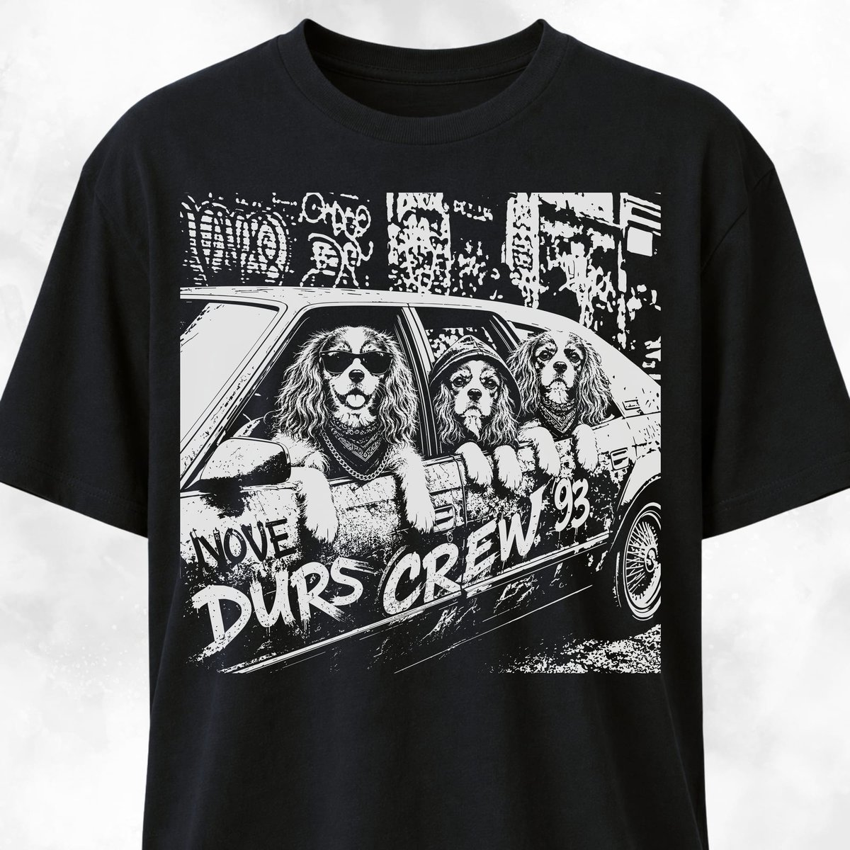 Cavalier King Charles Spaniel Gang In A Car T Shirt Gift For Dog Lover