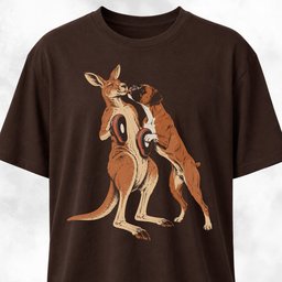 Boxer Boxing With A Cangaroo T Shirt Gift For Dog Lover
