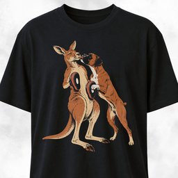 Boxer Boxing With A Cangaroo T Shirt Gift For Dog Lover