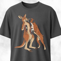 Boxer Boxing With A Cangaroo T Shirt Gift For Dog Lover
