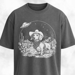 Cowboy Doxie In The Desert T Shirt Gift For Dog Lover
