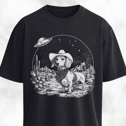 Cowboy Doxie In The Desert T Shirt Gift For Dog Lover