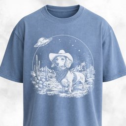 Cowboy Doxie In The Desert T Shirt Gift For Dog Lover