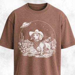 Cowboy Doxie In The Desert T Shirt Gift For Dog Lover