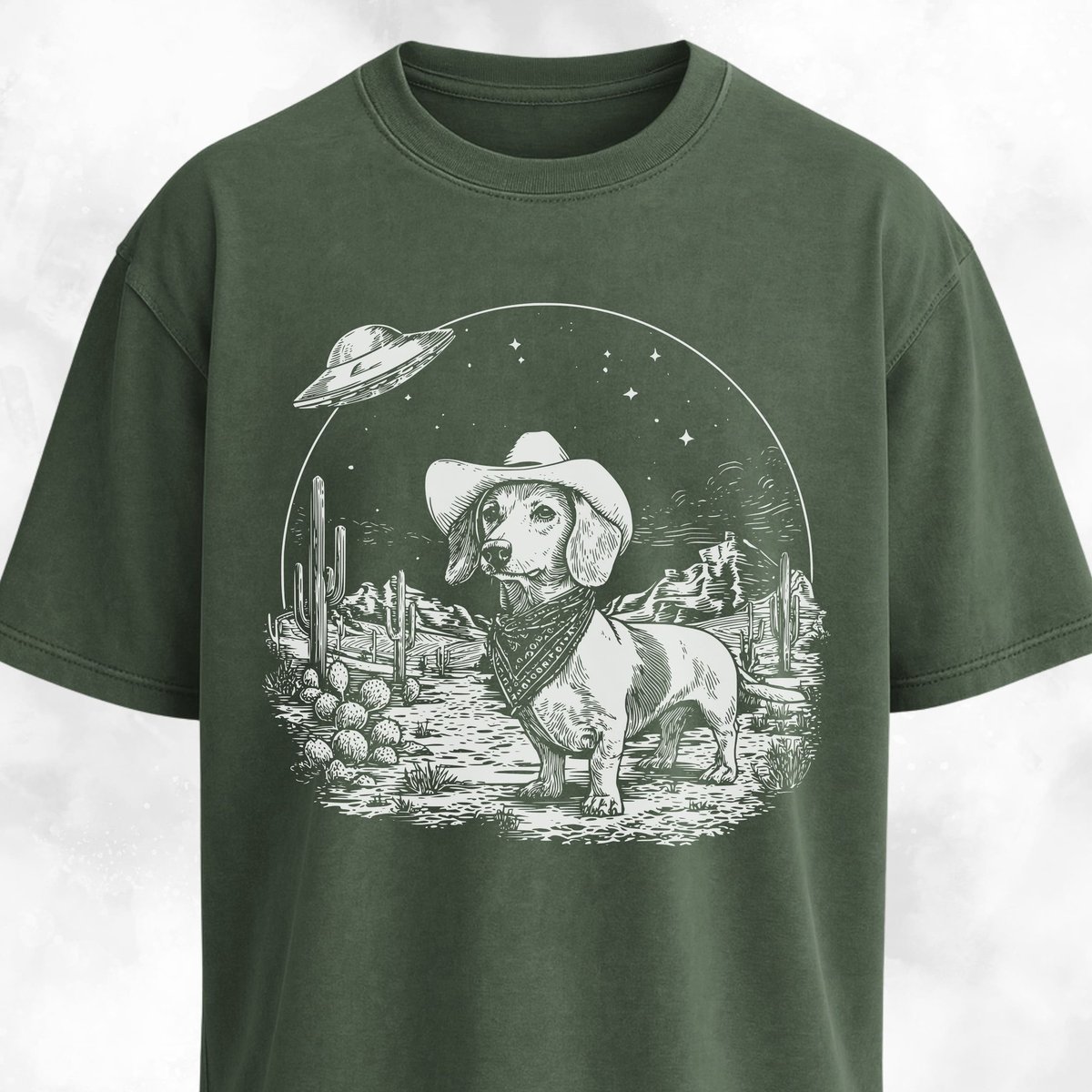 Cowboy Doxie In The Desert T Shirt Gift For Dog Lover