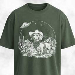 Cowboy Doxie In The Desert T Shirt Gift For Dog Lover