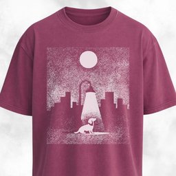 Dachshund Under A Lamp T Shirt Gift For Dog Lover