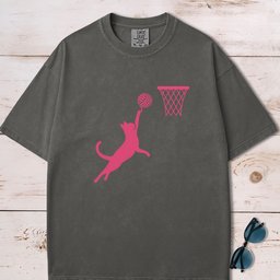 Cat Slam Dunk T Shirt Gift For Cat Lover