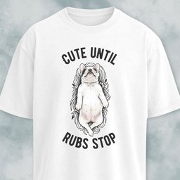 Cute Until Rubs Stop French Bulldog T Shirt Gift For Dog Lover