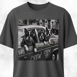Bostons Gang In A Car T Shirt Gift For Dog Lover