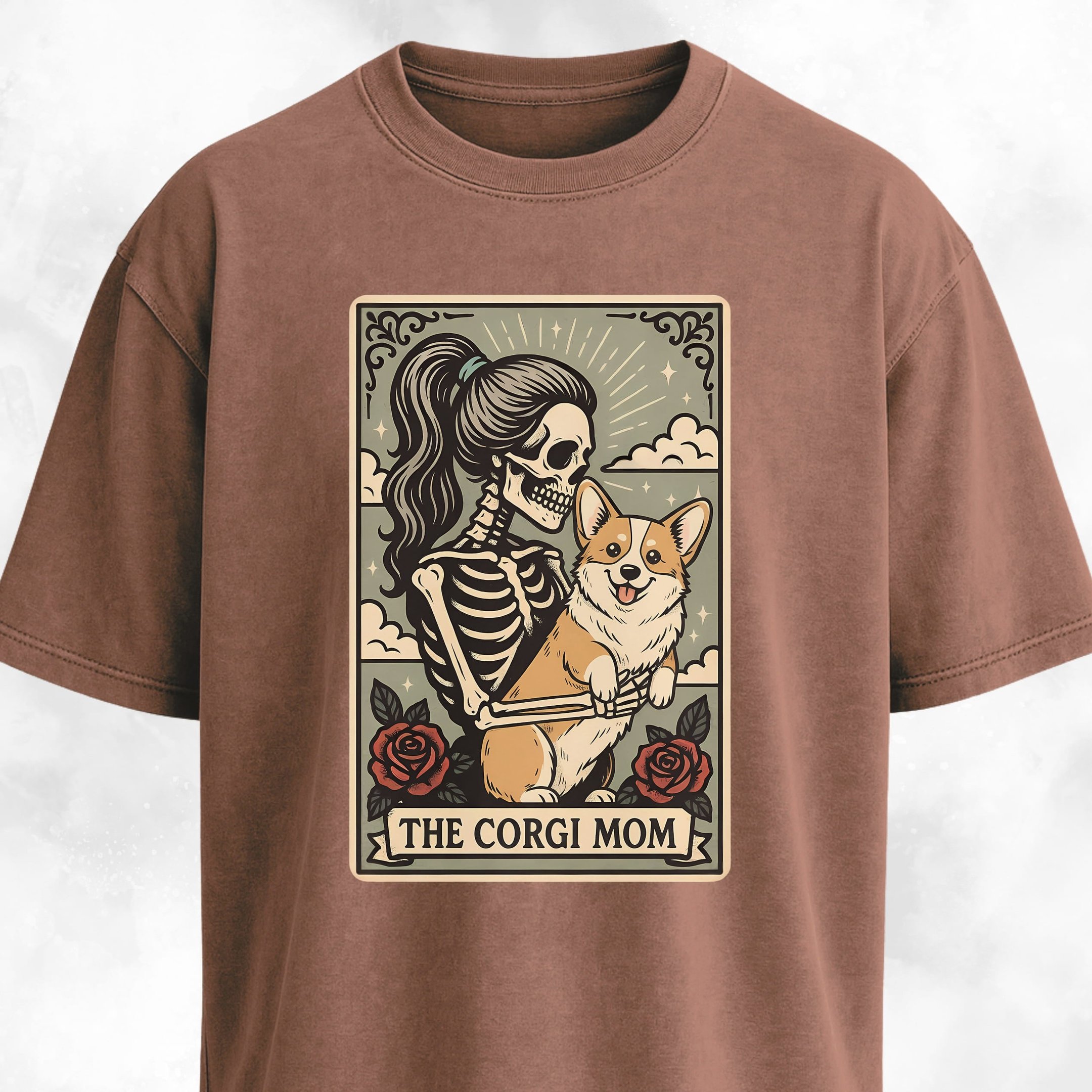 Corgi Mom Tarot Card T Shirt Gift For Mom