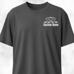 Custom Rottweiler Pocket Design T Shirt Gift For Dog Lover