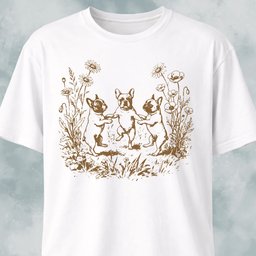 Dancing Trio Frenchie Edition T Shirt Gift For Dog Lover