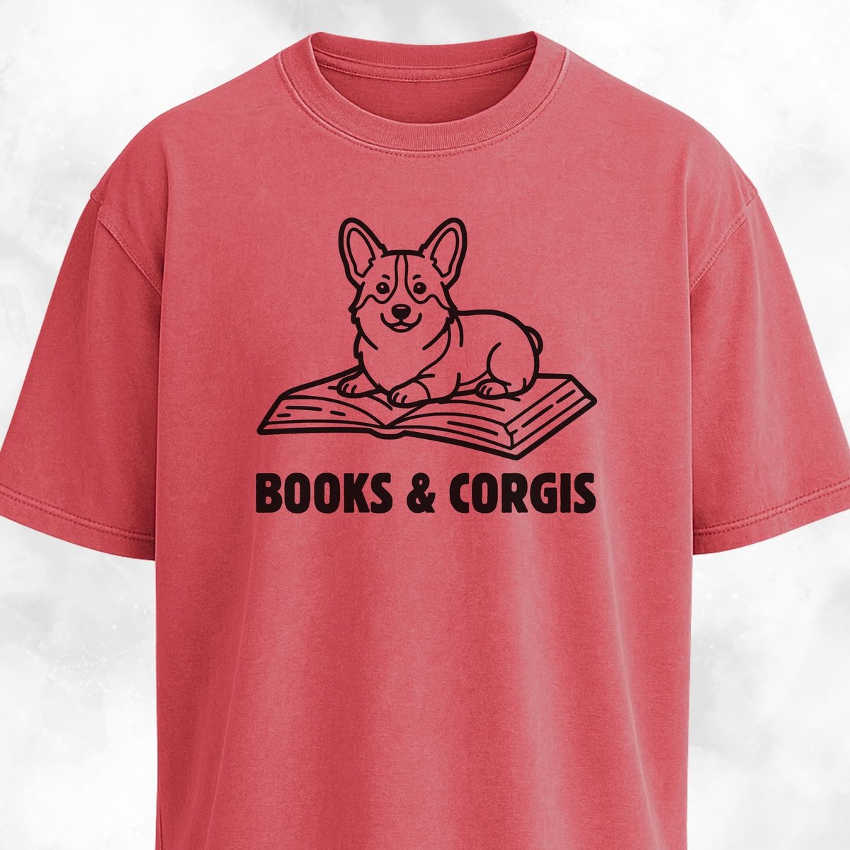 Books And Corgis T Shirt Gift For Dog Lover