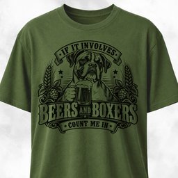 Count Me In Boxer T Shirt Gift For Dog Lover