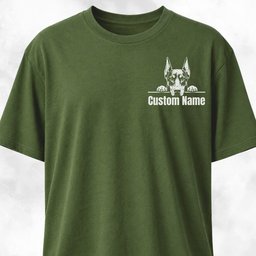 Custom Dobie Pocket Design T Shirt Gift For Dog Lover