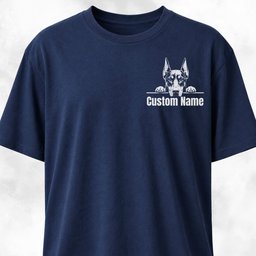 Custom Dobie Pocket Design T Shirt Gift For Dog Lover