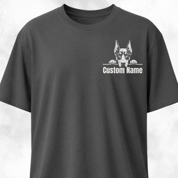 Custom Dobie Pocket Design T Shirt Gift For Dog Lover