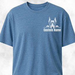 Custom Dobie Pocket Design T Shirt Gift For Dog Lover