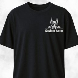 Custom Dobie Pocket Design T Shirt Gift For Dog Lover