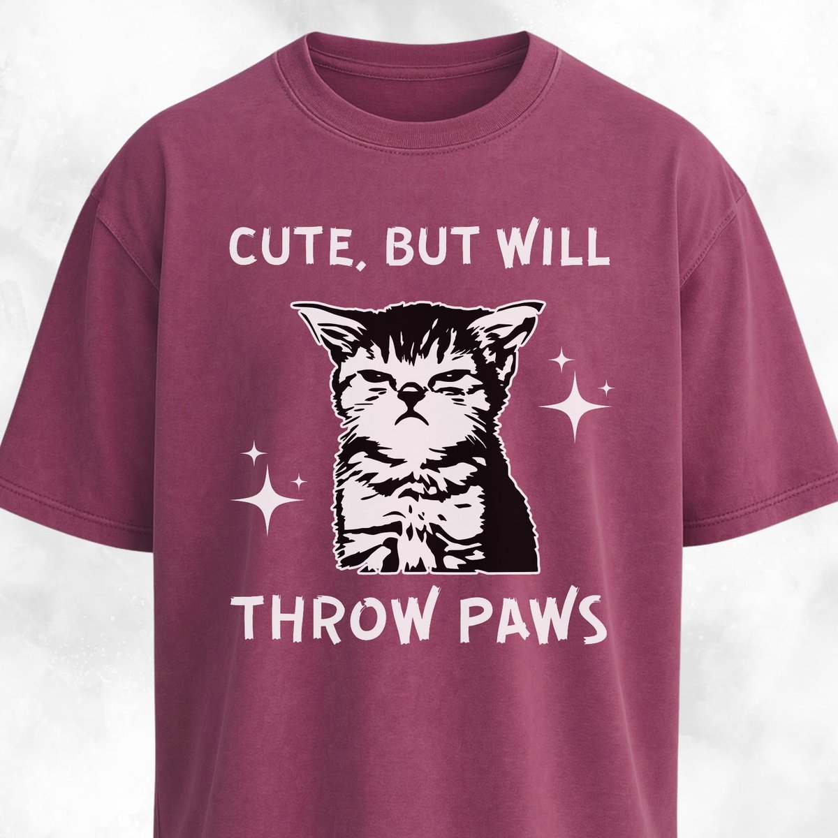 Cute But Will Throw Paws Badass Kitty T Shirt Gift For Cat Lover