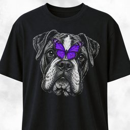 Boxer With Butterfly T Shirt Gift For Dog Lover