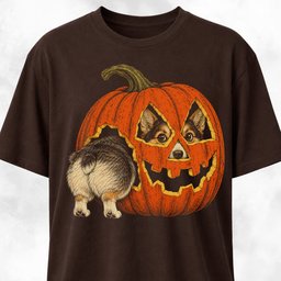 Corgi In A Pumpkin T Shirt Gift For Dog Lover