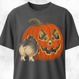 Corgi In A Pumpkin T Shirt Gift For Dog Lover
