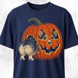 Corgi In A Pumpkin T Shirt Gift For Dog Lover