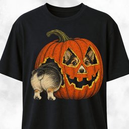 Corgi In A Pumpkin T Shirt Gift For Dog Lover