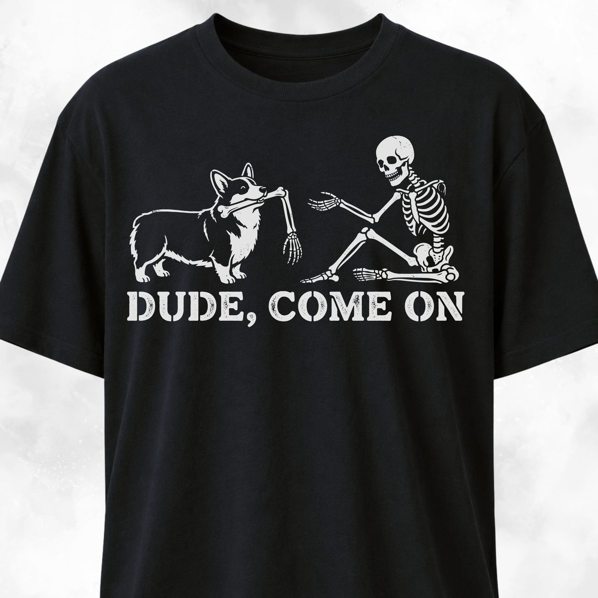 Corgi Fetches A Skeleton Arm T Shirt Gift For Dog Lover