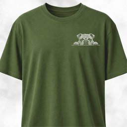 Custom Pocket Bulldog Design T Shirt Gift For Dog Lover