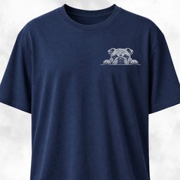 Custom Pocket Bulldog Design T Shirt Gift For Dog Lover