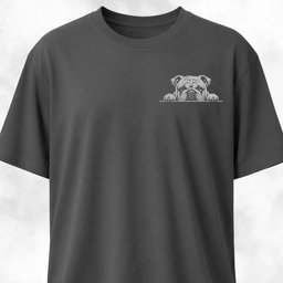 Custom Pocket Bulldog Design T Shirt Gift For Dog Lover