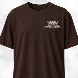 Custom Pocket Bulldog Design T Shirt Gift For Dog Lover