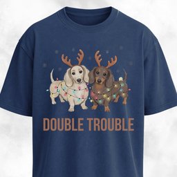 Double Trouble Doxies T Shirt Gift For Dog Lover