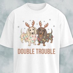 Double Trouble Doxies T Shirt Gift For Dog Lover