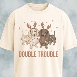 Double Trouble Doxies T Shirt Gift For Dog Lover