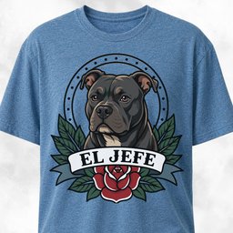 El Jefe Pitbull T Shirt Gift For Dog Lover