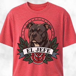El Jefe Pitbull T Shirt Gift For Dog Lover