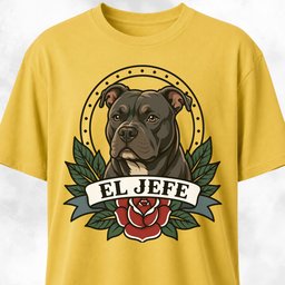 El Jefe Pitbull T Shirt Gift For Dog Lover