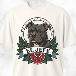 El Jefe Pitbull T Shirt Gift For Dog Lover