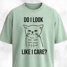 Do I Look Like I Care Grumpy Cat T Shirt Gift For Cat Lover