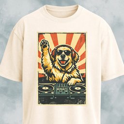 DJ Golden Retriever T Shirt Gift For Dog Lover