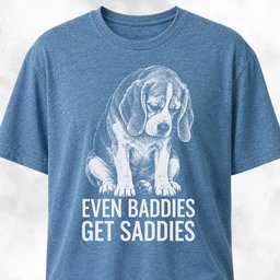 Even Baddies Get Saddies Beagle T Shirt Gift For Dog Lover