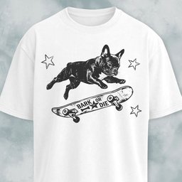 Frenchie On A Skateboard T Shirt Gift For Dog Lover